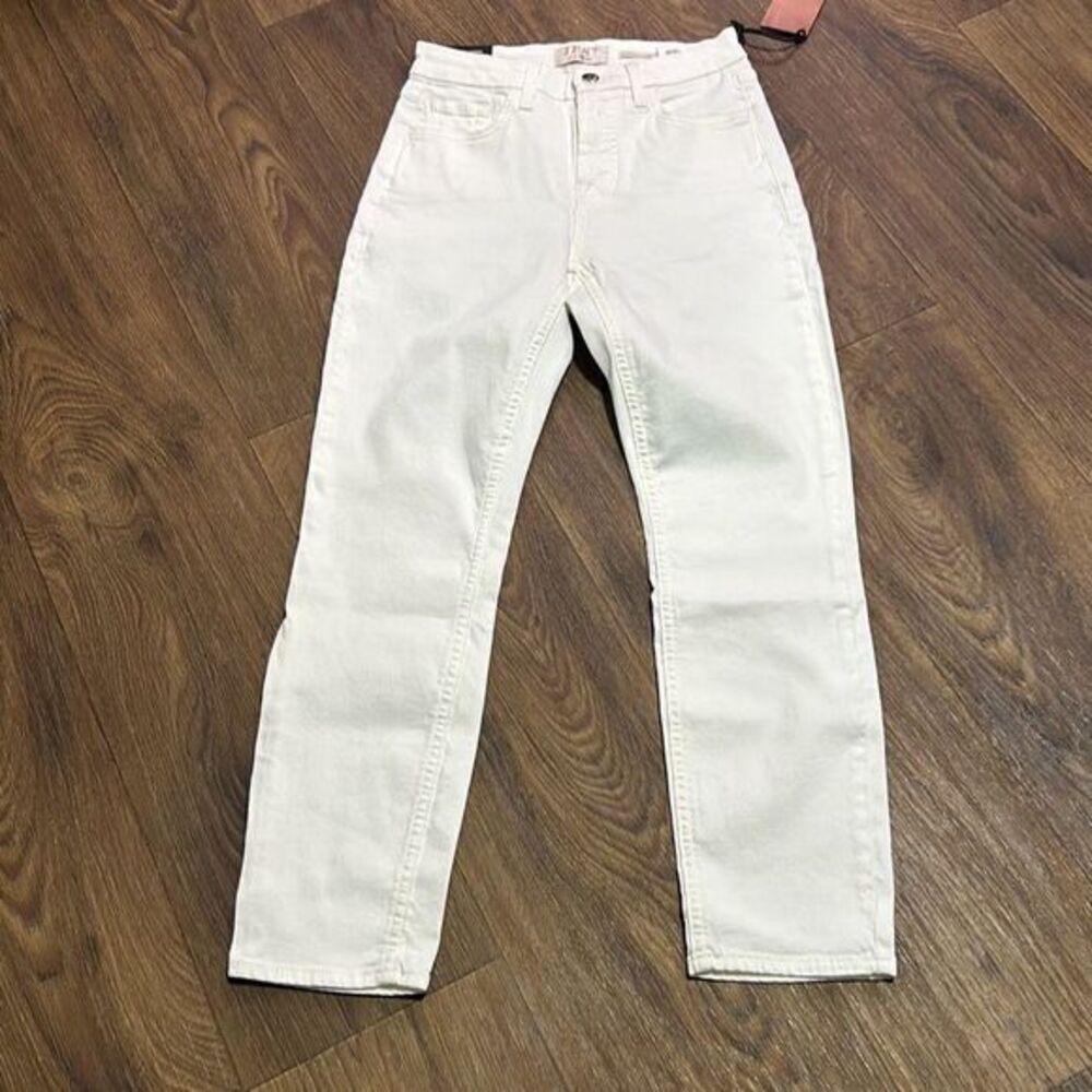 Jen7 7 for all mankind white crop skinny jeans ankle length summer